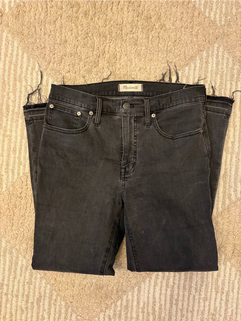 Washed black Madewell Cali Demi-Boot jeans